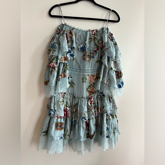 Miss Sixty Dresses & Skirts - Miss Sixty Blue Bubble Mini Dress Ruffled Tiered Cocktail